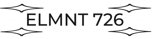 Black text reading 'ELMN'T 726' centered on a white background, with decorative four-point starburst shapes above and below.